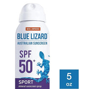 BLUE LIZARD Sport Mineral Sunscreen Spray SPF 50+, Dermatologist-Recommended Brand, Broad-Spectrum UVA/UVB Protection, Wat...