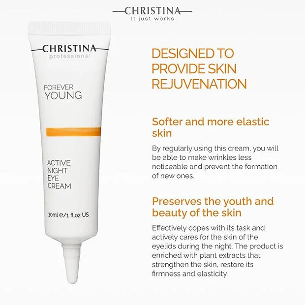 '-CHRISTINA- Forever Young Active Eye Night Cream with Retinol | Avocado Oil Eye Cream | Rejuvenates, Moisturizes, and Nou...
