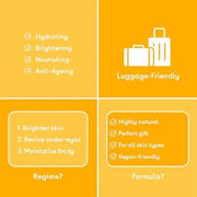 Glow Heroes Skincare Giftset - A Trio with Vitamin C Serum 30ml, Eye Cream 15ml & Body Cream 50ml - Rejuvenate - Vegan & C...