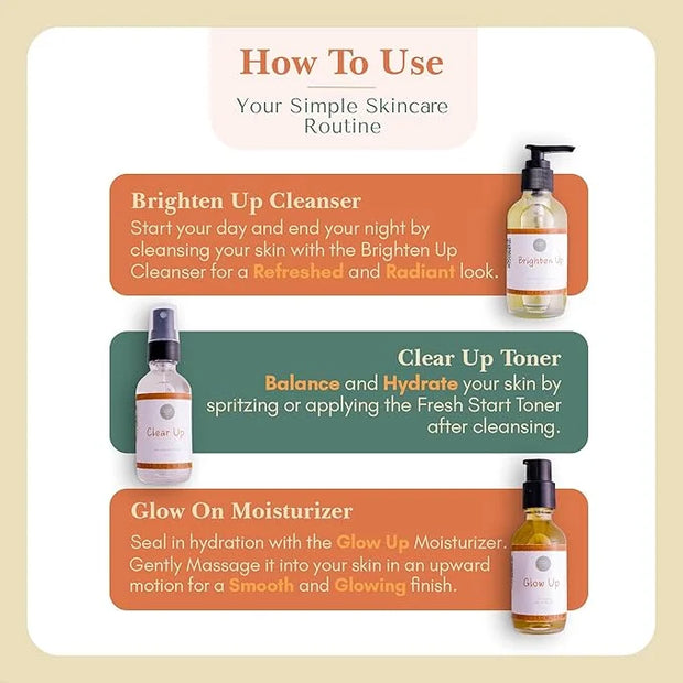 Healing Happy Method - Teen Skin Care Set with Cleanser, Toner, Moisturizer, Clay Mask, and Zit Stick | Hydrates, Controls...