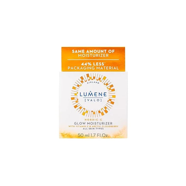 Lumene Nordic-C [Valo] Glow Moisturizer - Radiance Boosting Facial Moisturizer for Dry Skin - Enriched with Hyaluronic Aci...