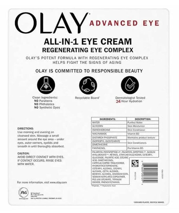 Olay Advanced Eye Cream, 0.5 oz (Pack of 2) (1.0oz) - Product Image