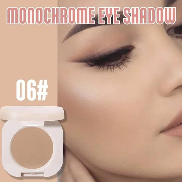 Matte Single Eyeshadow Palette Makeup for Green Blue Eyes, Light Brown Matte Eyeshadow For Old Women, Holographic Multichr...
