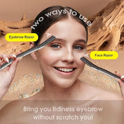 Dermaplane Razor for Women Face with 20PCS Blades,Professional Facial Razors for Peach Fuzz and Eyebrow Hair Removal,Stain...