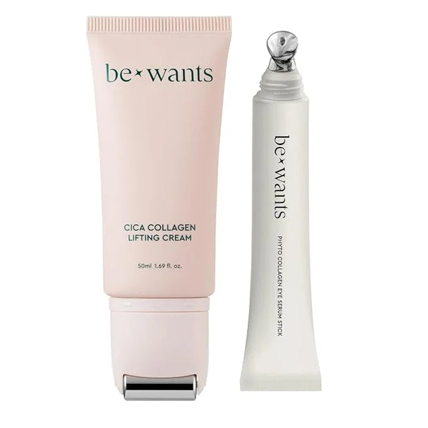 [K-Beauty] Bewants Cica Collagen Lifting Cream(1.7 fl oz) and Phyto Collagen Roll-On Eye Cream - Product Image