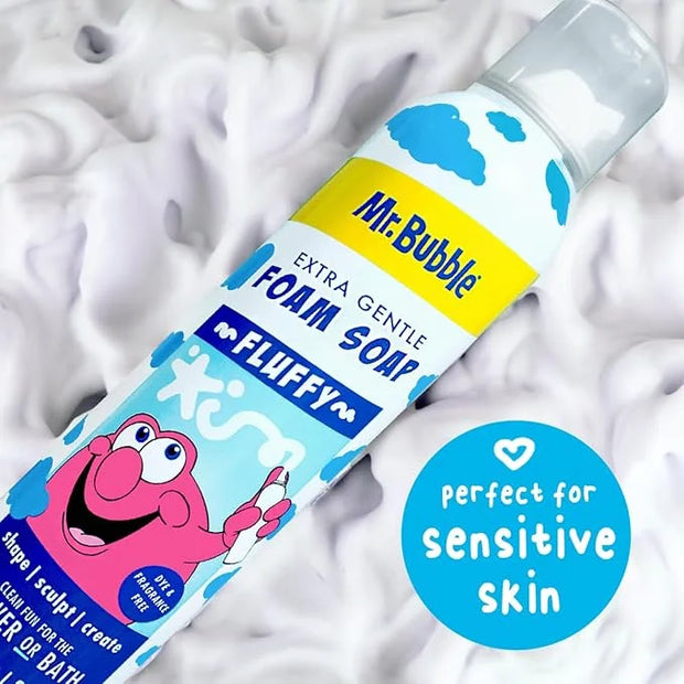 Mr. Bubble Extra Gentle Foam Soap - Fragrance Free Kids Hand and Body Wash 8OZ, Pack of 6 - Product Image