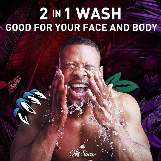 Old Spice Cleansing Body Wash for Men, 3X Defense, 24/7 Shower Fresh with Lasting Scent, 2-in-1 Body & Face Wash, NightPan...