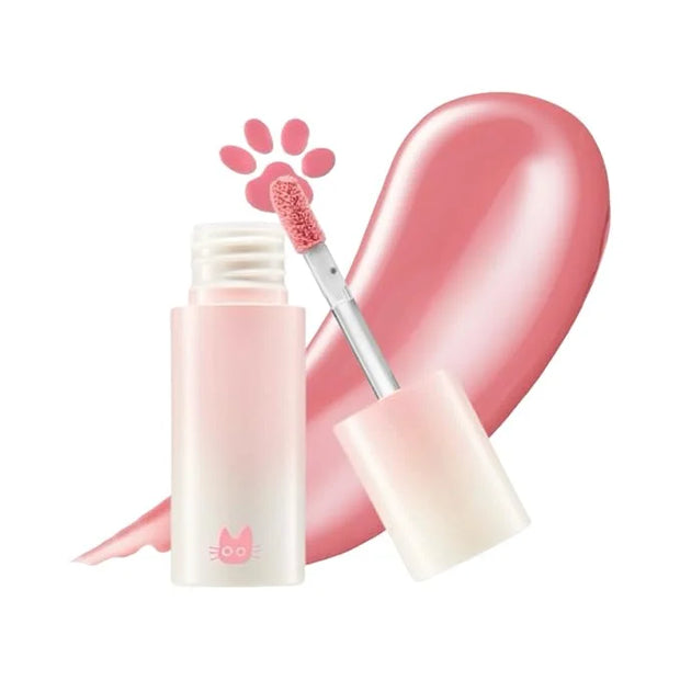 Chewy Lip Glaze, High Shine Lip Gloss, Korean Beauty (GZ01 Peach Blossom, 3.5 grams) - Product Image