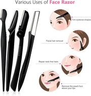 Eyebrow Razor Pack, Multipurpose Dermaplaning Face Razors for Women Facial Hair Removal/Exfoliating/Eyebrow Face Shavers/P...