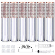 AMORIX 6pcs Lip Gloss Tubes with Wand 5ml Empty Rhinestone Lip Gloss Containers Lipgloss Bottles Crystal Lipgloss Supplies...