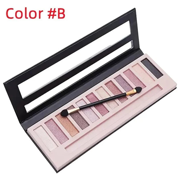 BestLand 12-Color Nude Eyeshadow Palette - Natural Nude Matte & Shimmer Glitter Pigment Eye Shadow Palette Set - Waterproo...