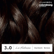 Clairol ColorStrong Permanent Zero Ammonia Hair Dye, 3.0 Darkest Brown - La Habana Hair Color, Pack of 1 - Product Image