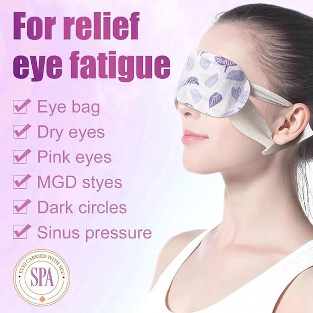 18 Packs Steam Eye Mask for Dry Eyes Self Heating Masks Cornea Care Rest Disposable SPA Warm Eye Compress Sleep Mask 30+ M...