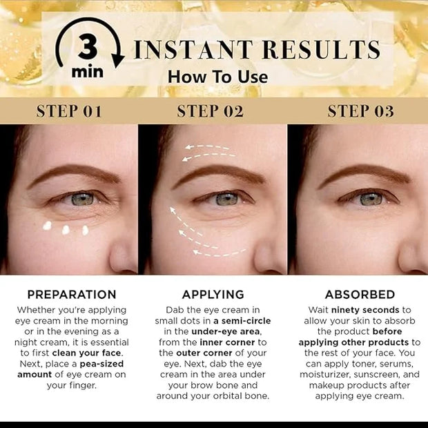 Temporary Eye Tightener Eye Cream, Instant Reduces Under-Eye Bags, Dark Circles&Puffiness, Anti Aging Fine Lines, Firm Tha...