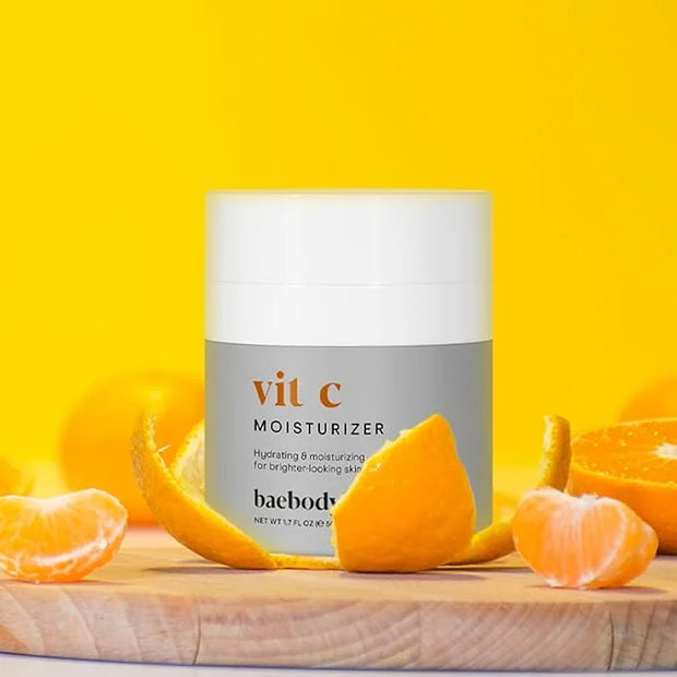 Baebody Made in USA Vitamin C Face Moisturizer - Brightening Vitamin C Cream Moisturizer with Jojoba Oil - Anti Aging and ...