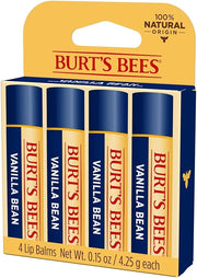 Burt's Bees 100% Natural Moisturizing Lip Balm, Vanilla Bean - 4 Tubes - Product Image