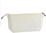 Juvale 6 Pack Canvas Makeup Bags with Zipper - 11.75 x 5.5 In White Cotton Canvas Makeup Bag Set for Toiletries and DIY Cr...