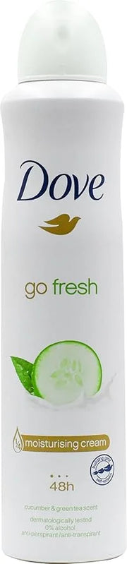 Dove Antiperspirant Deodorant Spray, International Version, 250 ml (Pack of 5) - Product Image