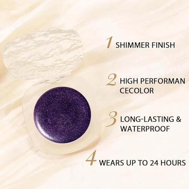 Monochrome Matte Eye Shadow Makeup Palette, Highly Pigmented Dark Purple Eyeshadow Palette, Shimmer Pressed Powder Eyeshad...