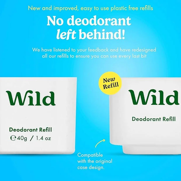 Wild - Refillable Deodorant - Coconut & Vanilla Refill Trio Pack - Vegan - Aluminum Free - Long Lasting Protection - 3 Pac...
