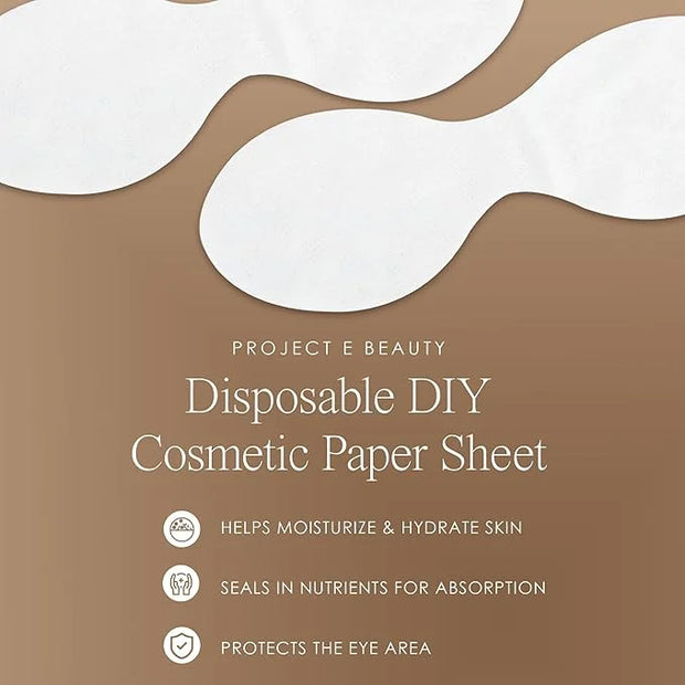 100pcs Disposable DIY Non-Woven Eye Mask Paper by Project E Beauty | DIY Cotton Eye Care Mask | for Skincare & Spa Salon U...