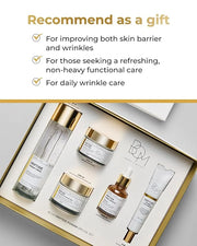 BOM COSMETICS A Set of Peptide Power Skincare With 5 Kinds of Items (Toner, Ampoule, Cream, Eye Cream, Sleeping Mask), 24K...