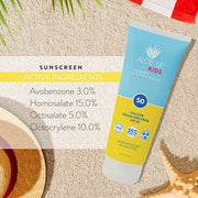 Aloe Up Kids Sport Sunscreen Lotion SPF 50 - Broad Spectrum Sheer Face and Body Sunscreen Protector for Sensitive Skin - W...