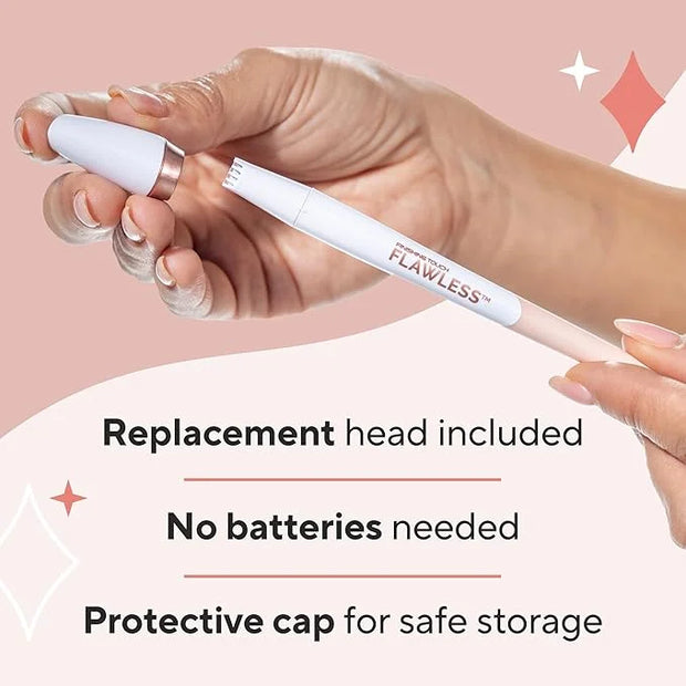Finishing Touch Flawless Stray Hair Remover, Precise Micro-Blade Hair Removal Tool, Designed to Painlessly Cut Stray Hairs...