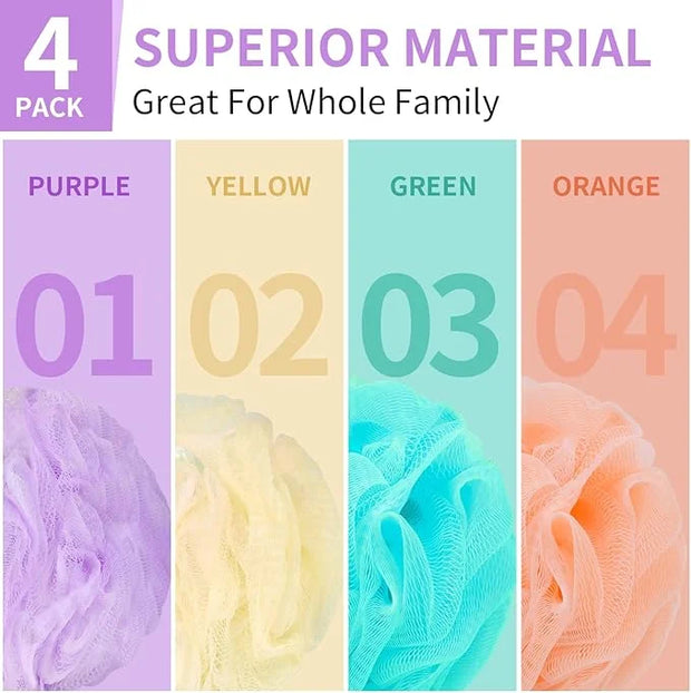 Bath loofah sponge body scrubber