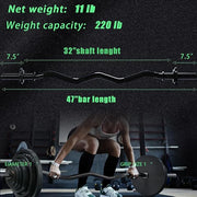 47" EZ Curl Bar Weight Lifting Bar 1-inch 2 Star (220lb Weight - Product Image