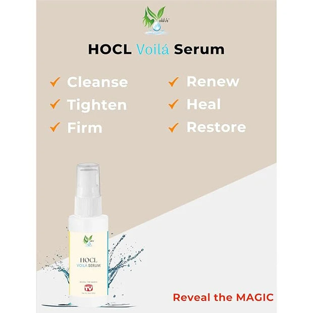 VoilaVe Pure Hypochlorous Acid Serum, Anti-Wrinkle Hypochlorous Acid Face Serum for Redness - Reduce Dryness, Skin Irritat...