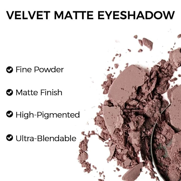 Erinde Single Light Brown Matte Eyeshadow Palette, High Pigment, Long Lasting, Intense Color, Neutral Nudes Naked Matte Pr...