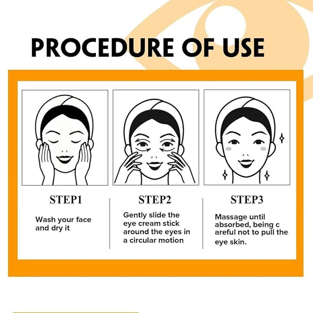 2PCS Retinol Eye Stick for Anti Aging, Turmeric Eye Cream for Dark Circles and Puffiness Fine Lines Moisturizer Under Eye ...