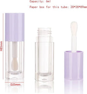 COSIDEA 14pcs Empty 6ml big doe foot wand Chunky lip gloss tubes for DIY lipgloss,Pink round lipgloss containers tubes wit...