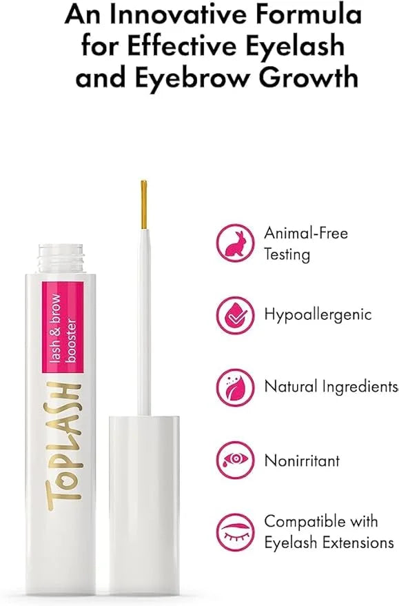 Eyelash Growth Serum - Innovative Formula for Longer, Thicker, Fuller Brows & Lashes - Natural, Cruelty-Free & Hypoallerge...
