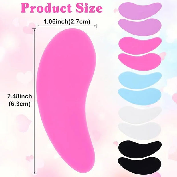 5 Pairs Silicone Under Eye Patches, Reusable Under Eye Mask Pad, Lower Lash Isolation Pads Skin Care Beauty Tool for Reduc...