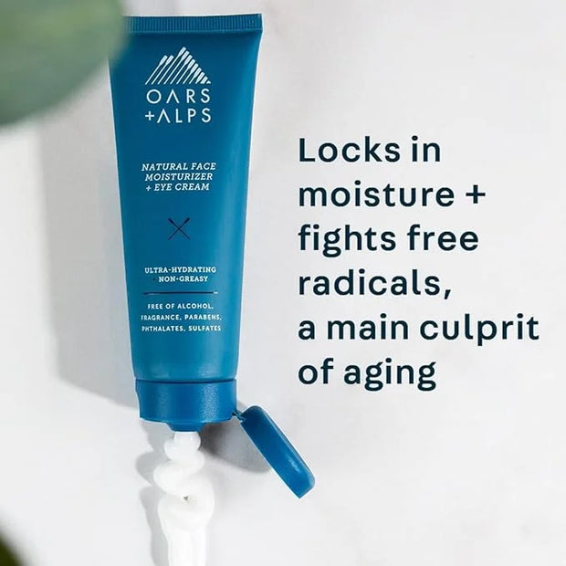 Oars + Alps Hydration Boost Bundle, Includes Face Moisturizer and Eye Cream, Hand Repair Cream, and Body Lotion for Hydrat...