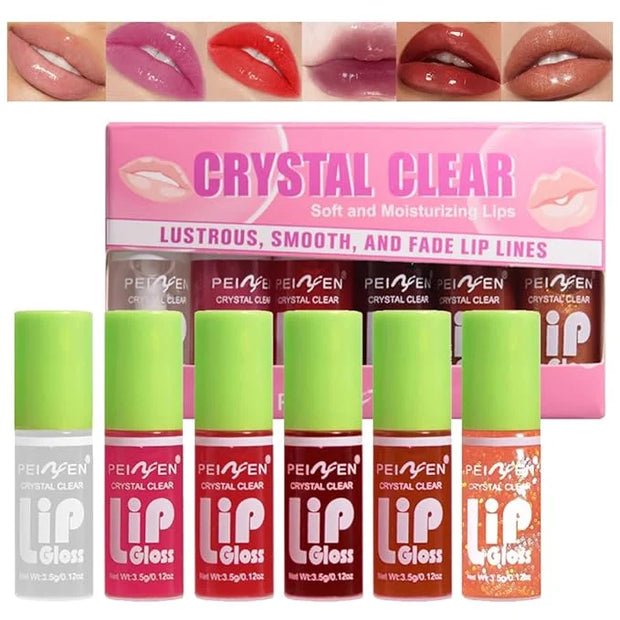 Fat Lip Oil Lip Stain,6 Colors Lip Oil Plumping Lip Glaze, Hydrating Lip Glow Oil,Shiny Transparent Lipstick,Long Lasting ...