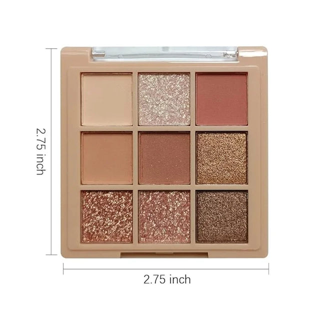 Eyeshadow Palette Makeup- 9 Colors Naked Pink Eyeshadow Palette Matte Shimmer Korean Natural Eye Shadow palettes Highly Pi...