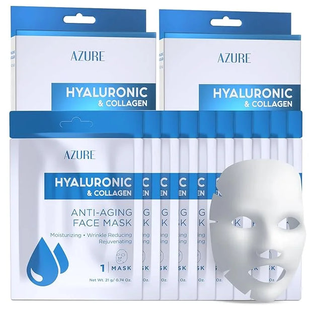 AZURE Hyaluronic & Retinol Anti Aging Under Eye Pads- Moisturizing & Rejuvenating Eye Mask Patches - Reduces Fine Lines, W...