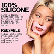 Pacifica Beauty Reusable Lip Line Mask, Skincare, Silicone Mask, For Fine Lines and Wrinkles, Lift and Firm, Pair with Ser...