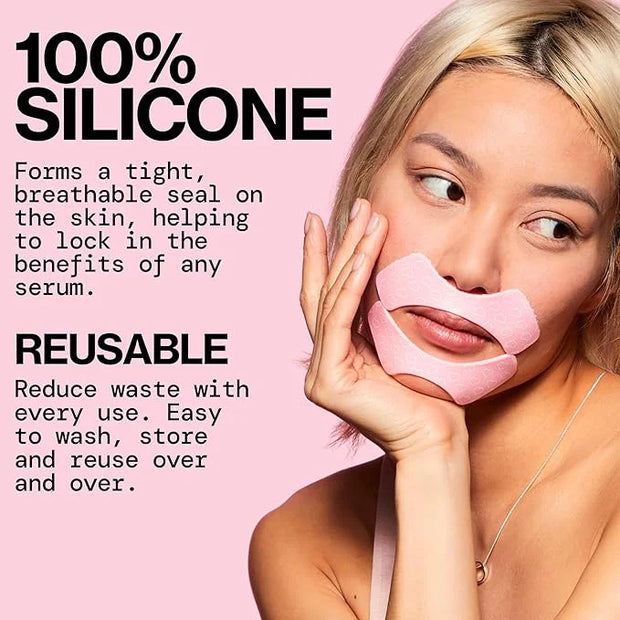 Pacifica Beauty Reusable Lip Line Mask, Skincare, Silicone Mask, For Fine Lines and Wrinkles, Lift and Firm, Pair with Ser...