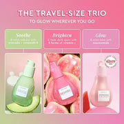 Glow Recipe Soothe, Glow & Bright Gift Set - Niacinamide Dew Drops Illuminating Primer & Avocado Ceramide Facial Serum & G...
