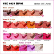 Oulac Moisture Shine Bright Red Lipstick - 2 in 1 Shimmer Lipstick & Lip Balm, Juicy & Glossy Finish, Long Lasting Hydrati...