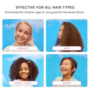 Evereden Happy Hair Duo for Kids: Vegan Shampoo and Conditioner Set with Detangler Brush - Strengthens & Smooths All Hair ...