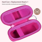 co2CREA Hard Case and Replacement Head Compatible with Finishing Touch Flawless Facial Hair Remover Electric Face Razor fo...