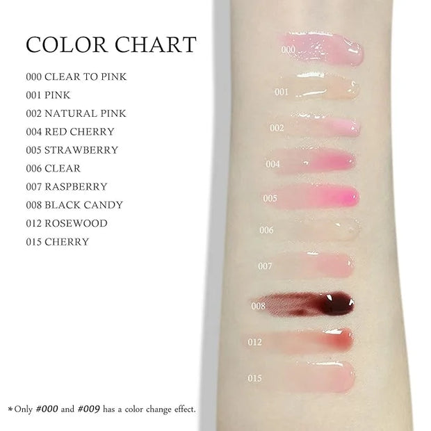 KYDA Hydrating Lip Glow Oil, Moisturizing Lip Oil, Glossy Transparent Plumping Lip Gloss, Tinted Lip Oil for Lip Care and ...