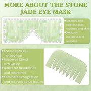 Jade Eye Mask and Jade Comb Set Includes Weighted Eye Mask to Eliminate Wrinkles Puffiness Headache and Migraine Relief Ha...