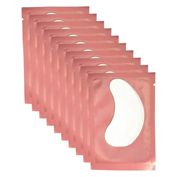 VEYES INC 50 Pairs Pink Hydrogel Eye Patch Eyelash Extension Natural Lint Free Under Eye Gel Pads Lash Extension Supplies ...
