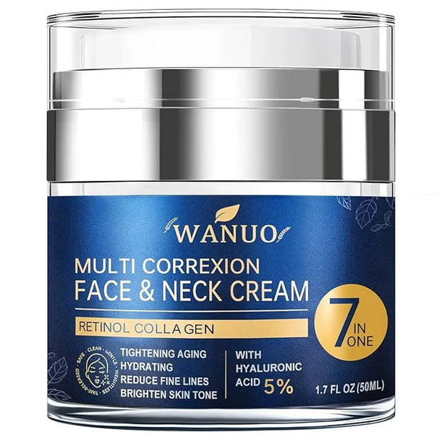 Retinol Cream for Face, Face Moisturizer, Neck Creams for Tightening and Firming with Collagen & Hyaluronic Acid, Daily An...